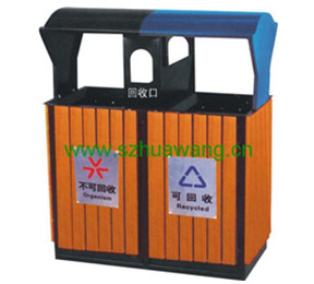 鋼木垃圾桶（tǒng）D033