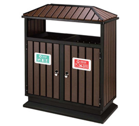 鋼（gāng）木（mù）垃圾桶D050
